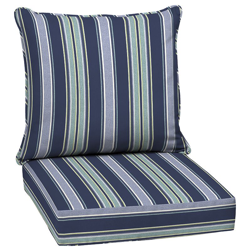 Arden Selections 2-pack Outdoor Conversation Set Cushion Set, Blue, 24X24