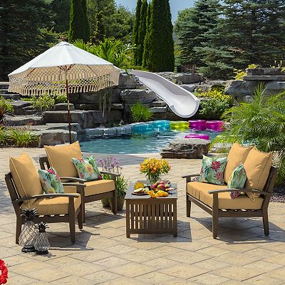 Arden Selections 2 piece Outdoor Deep Seat Cushion Set