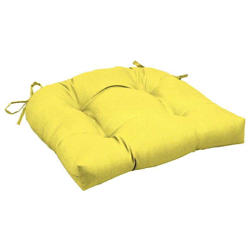 Arden Selections 2-pack Outdoor Wicker Seat Cushion Set, Yellow, 18X20