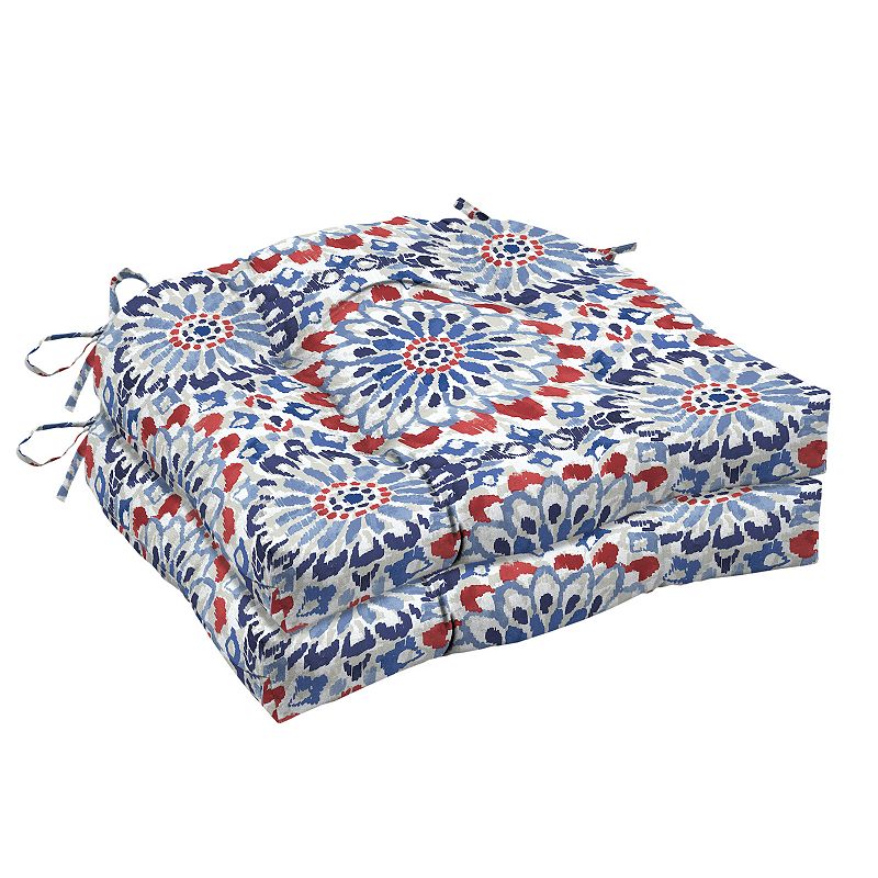 Arden Selections 2-pack Outdoor Wicker Seat Cushion Set, White, 18X20