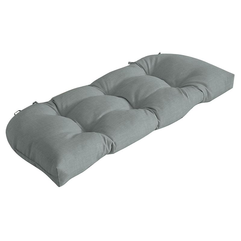Arden Selections Outdoor Wicker Settee Cushion, Grey, 18X41.5