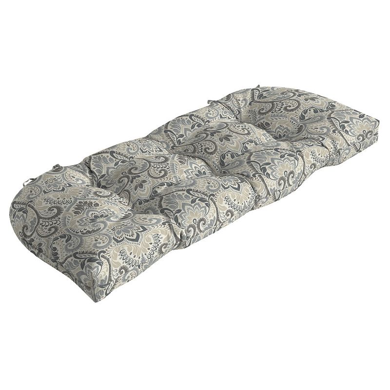 Arden Selections Outdoor Wicker Settee Cushion, Grey, 18X41.5