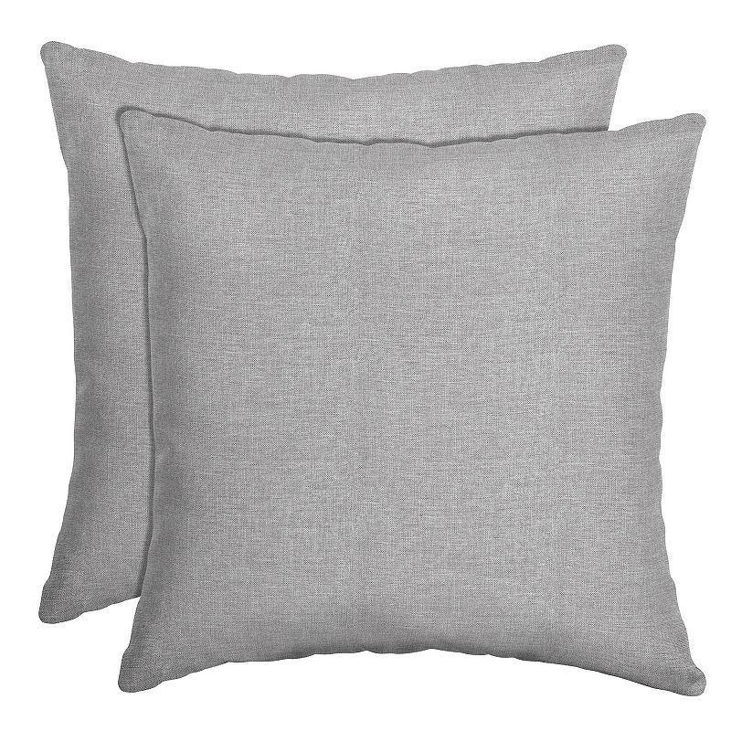 Arden Selections Woven 2-pack Outdoor Throw Pillow Set, Grey, 16X16