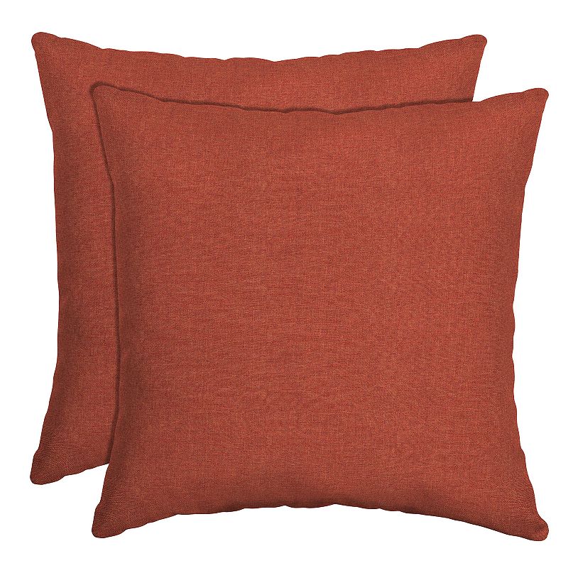 Arden Selections Woven 2-pack Outdoor Throw Pillow Set, Orange, 16X16