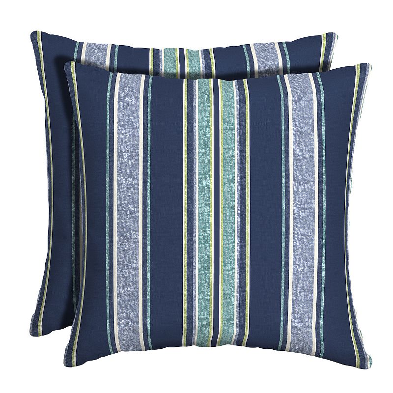 Arden Selections Woven 2-pack Outdoor Throw Pillow Set, Blue, 16X16