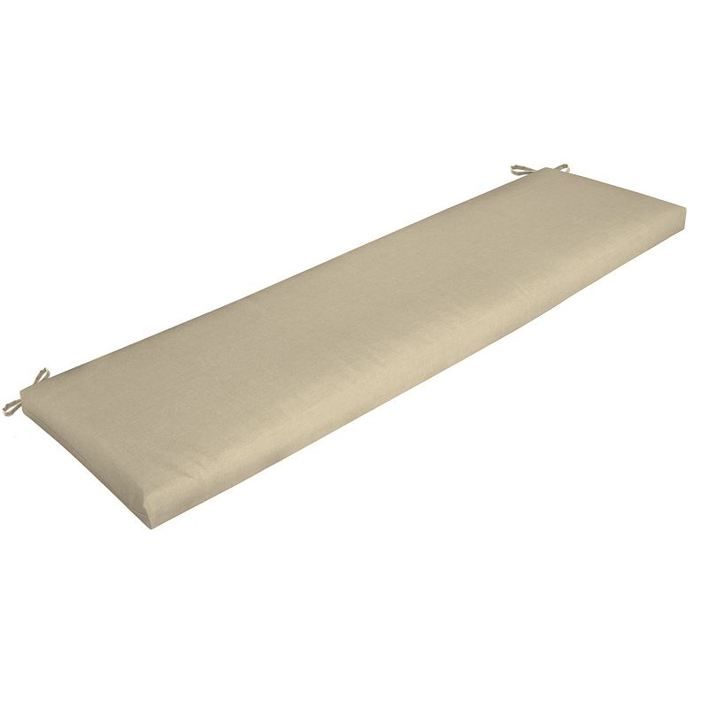 Arden Selections Texture Outdoor Bench Cushion, Beig/Green, 17X46