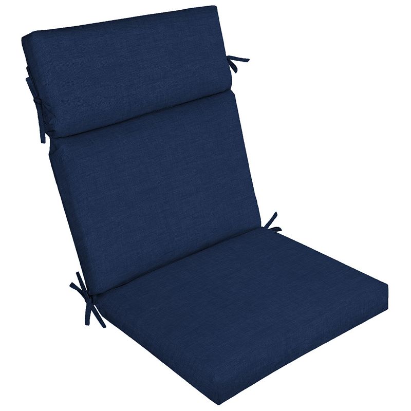 Arden Selections Texture Outdoor Dining Chair Cushion, Blue, 44X21