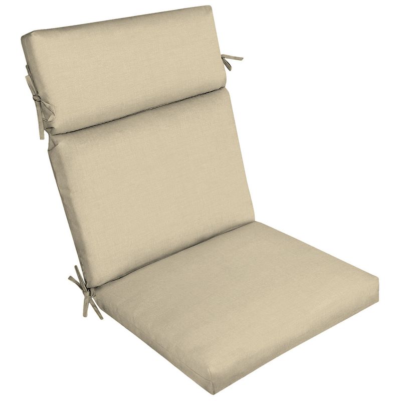 Arden Selections Texture Outdoor Dining Chair Cushion, Beig/Green, 44X21