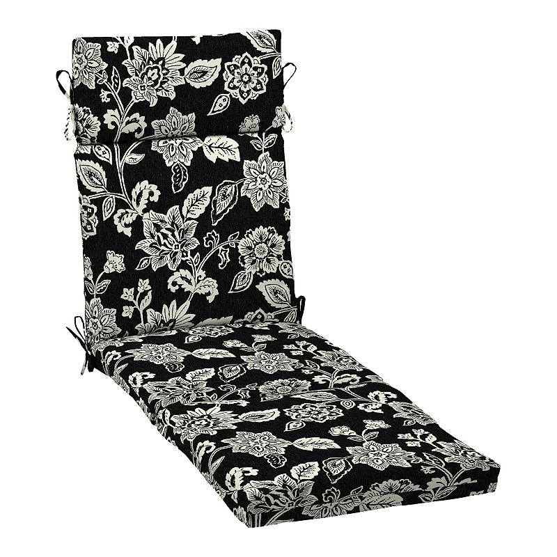 Arden Selections Outdoor Chaise Cushion, Black, 72X21