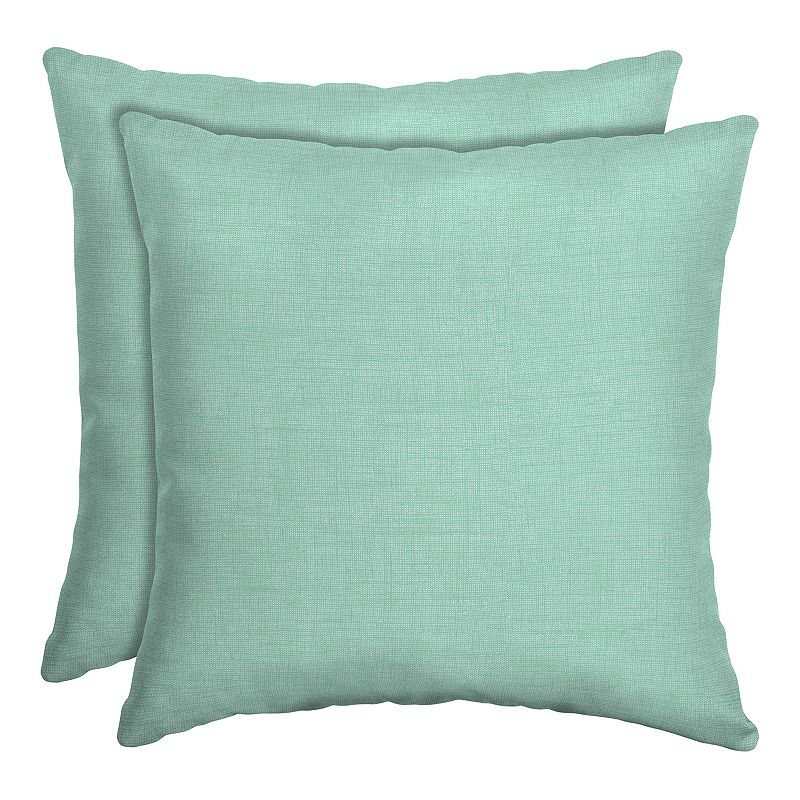 Arden Selections Texture 2-pack Outdoor Square Pillow Set, Blue, 16X16