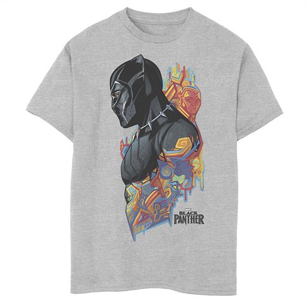 Boys 8-20 Marvel Black Panther Movie Colorful Pattern Profile Graphic Tee