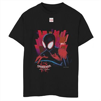 Boys 8-20 Marvel Spiderverse Dark Black Spider-Man Graphic Tee