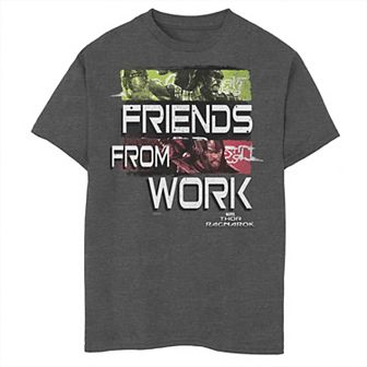 Boys 8-20 Marvel Thor Ragnarok Friends From Work Text Quote Graphic Tee