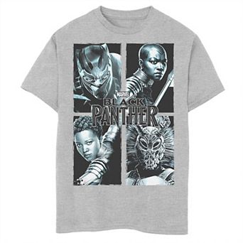Boys 8-20 Marvel Black Panther Boxed Up Panel Group Shot Graphic Tee