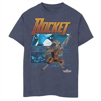 Boys 8-20 Marvel Rocket Guardians of the Galaxy Schematic Graphic Tee