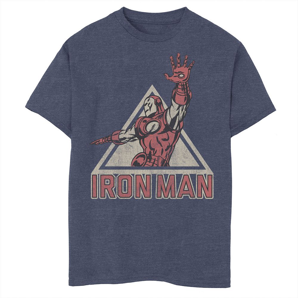 Boys 6-20 Marvel Iron Man Power Triangle Retro Vintage Graphic Tee