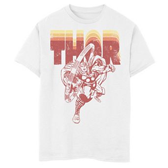 Boys 8-20 Marvel Avengers Thor Retro Name Stack Portrait Graphic Tee