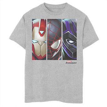Boys 8-20 Marvel Puzzle Quest Close-Up Heros Trio Graphic Tee