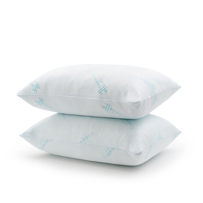 Essence of Bamboo 2-pack Pillow with Rayon From Bamboo Cover, White, JUMBO