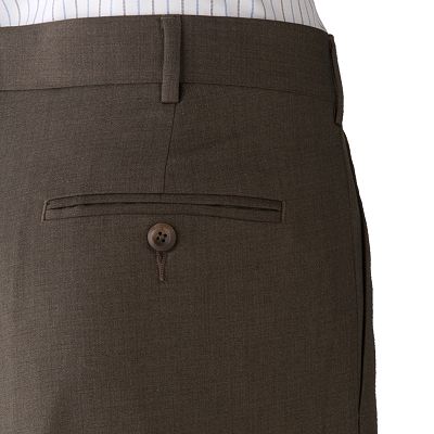 axist pleated dress pants George Men's Pleated Cuffed Microfiber Dress Pants With Adjustable Waistband (34x30, black)