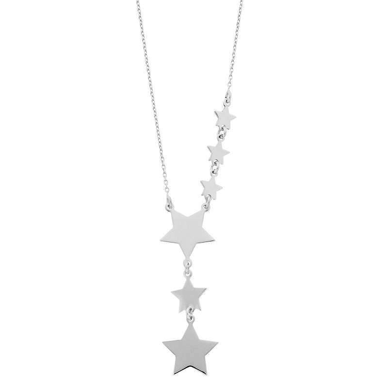 Sterling Silver Six Star Necklace, Womens, Size: 14-16 ADJ