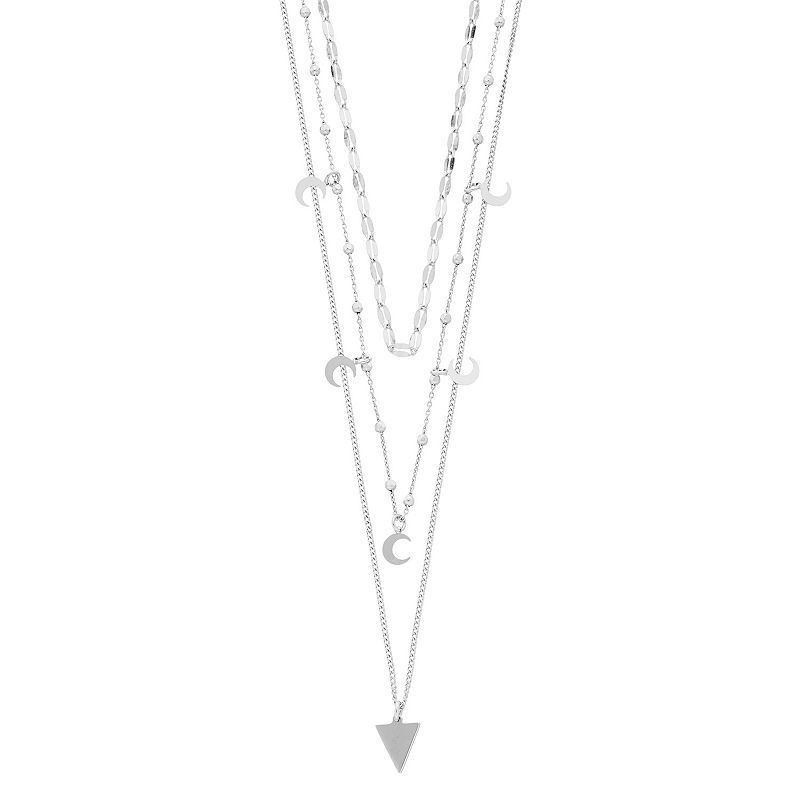 49288058 Sterling Silver Multi Strand Celestial Necklace, W sku 49288058