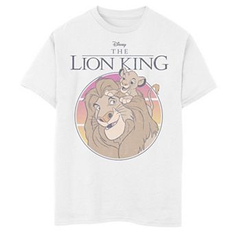Disney's The Lion King Boys 8-20 Mufasa And Simba Sunset Poster Graphic Tee