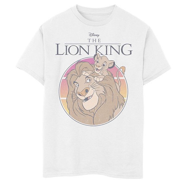 Disney's The Lion King Boys 8-20 Mufasa And Simba Sunset Poster Graphic Tee