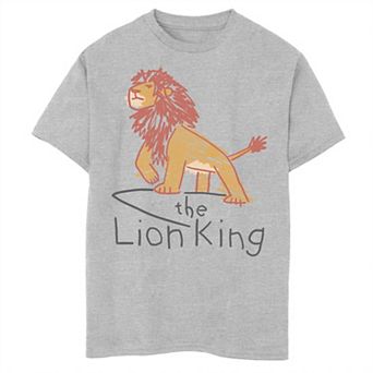 Disney's The Lion King Boys 6-20 Simba Cave Painting Logo Graphic Tee