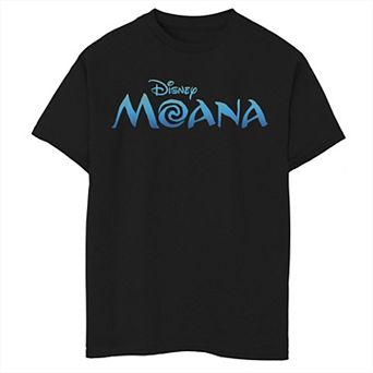 Disney's Moana Boys 8-20 Official Movie Logo Ocean Blue Graphic Tee