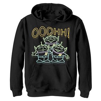 Disney / Pixar's Toy Story Boys 8-20 Neon Aliens Ooohh Graphic Fleece Hoodie