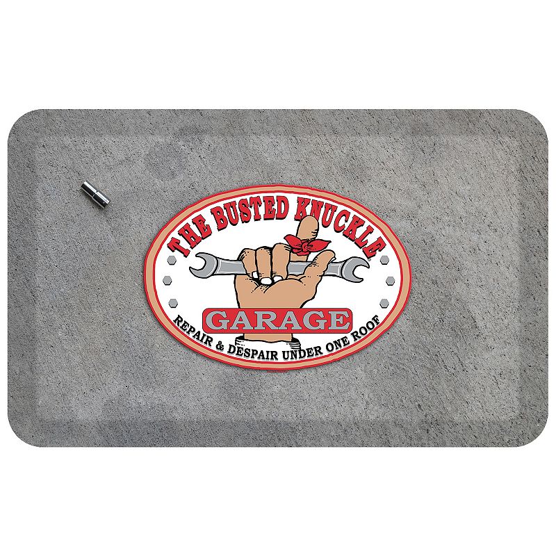 GelPro Busted Knuckle Garage Mat, Grey, 20X32