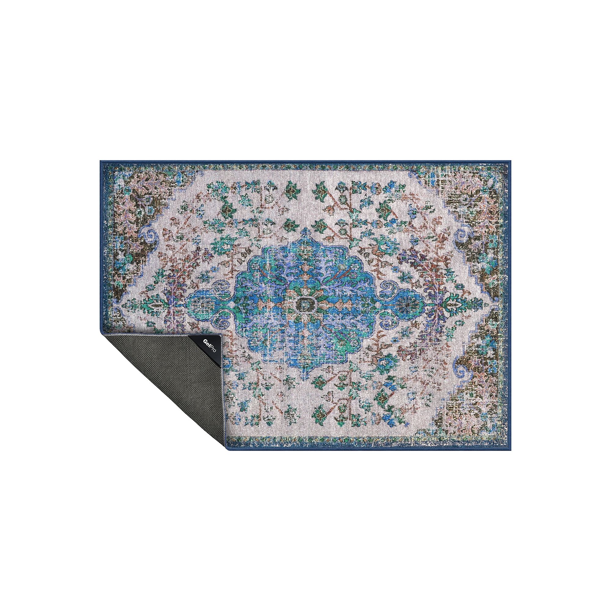 GelPro Nevermove Rug, Blue Calypso