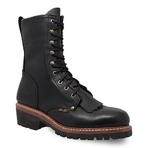 AdTec Lace Zipper Men's 8-in. Motorcycle Boots