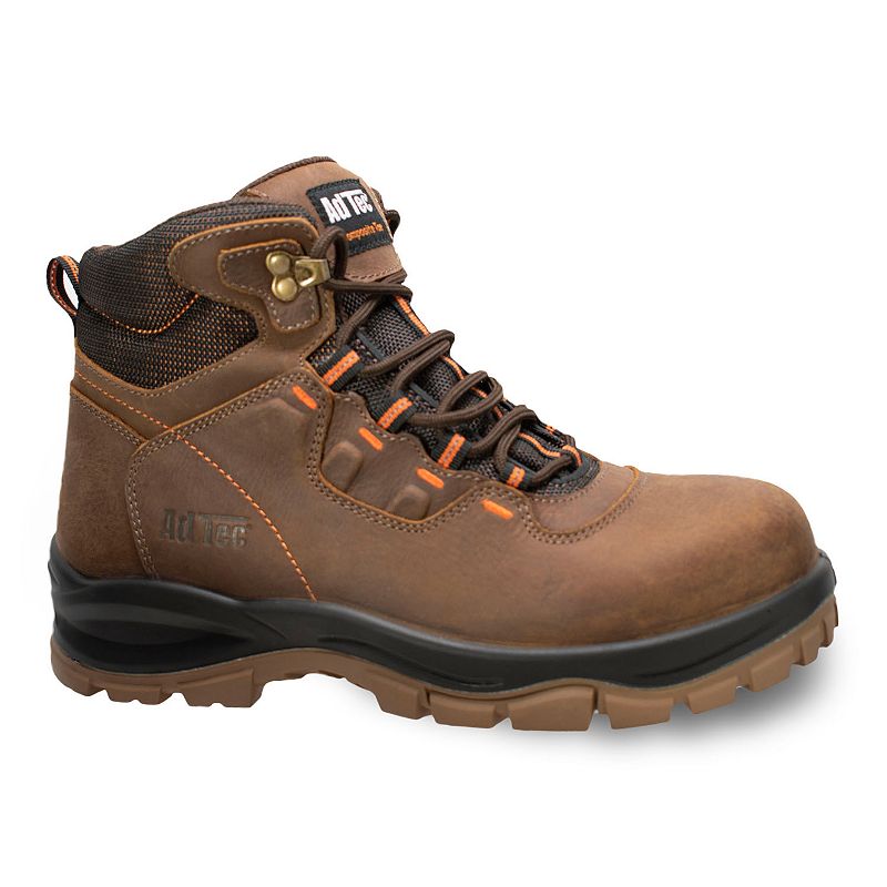 AdTec Classic X Mens Waterproof Composite Toe Work Boots, Size: 8.5, Brown