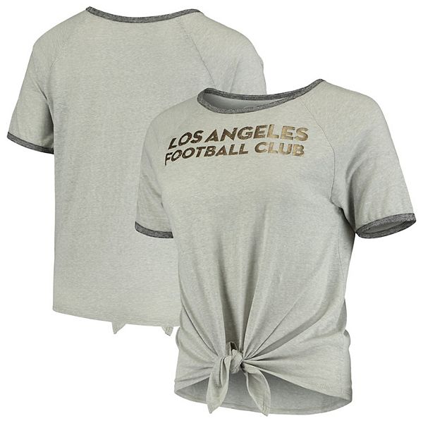 Women S Concepts Sport Heathered Gray Lafc Squad Tie Up T Shirt