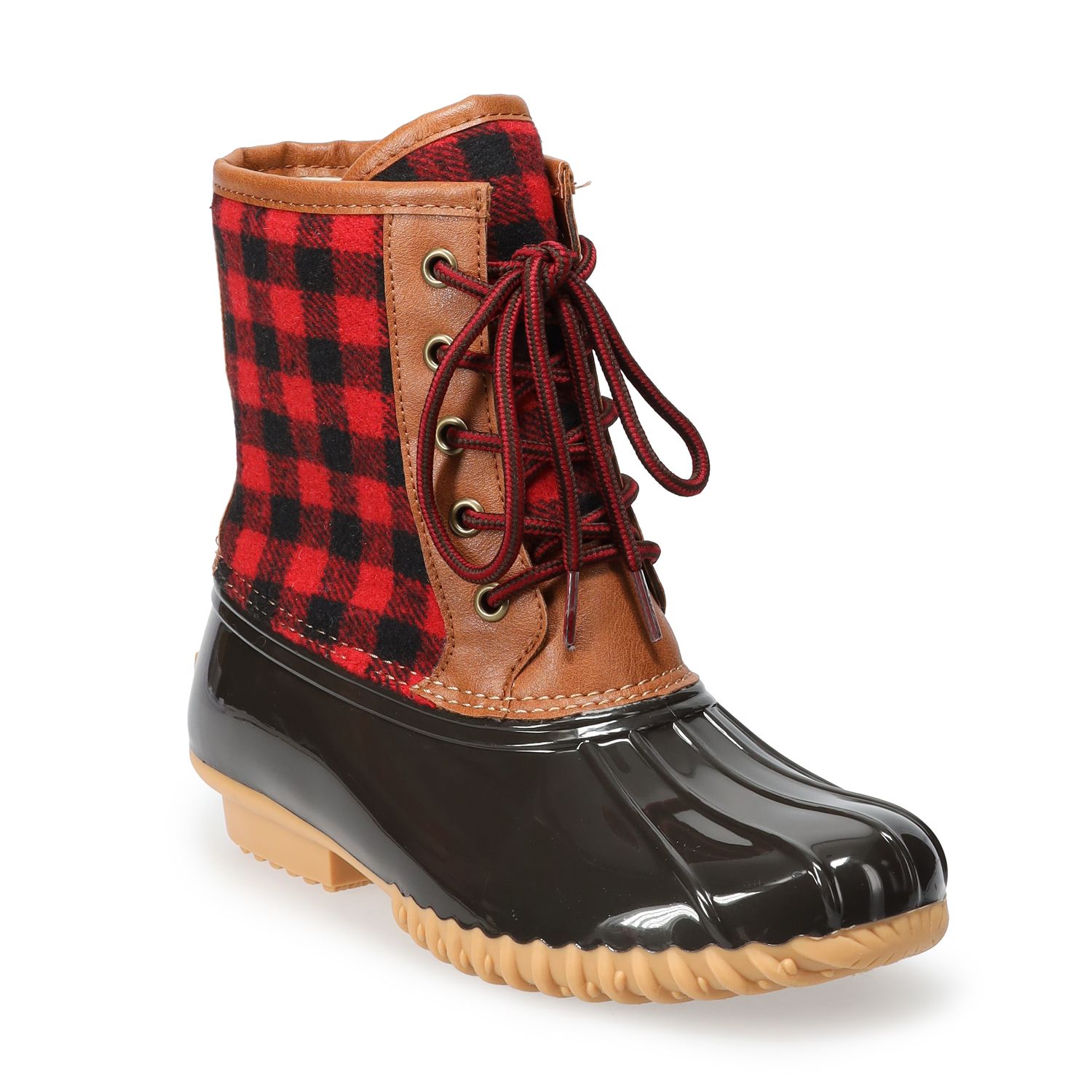 kohls plaid boots