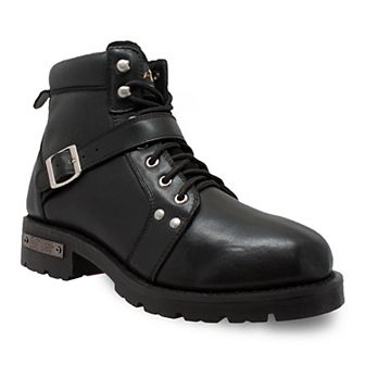 AdTec Lace Zipper Men's 6 in Motorcycle Boots