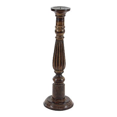 Stella & Eve Traditional Style Turned Column Wood Candlesticks 3-pc. Set