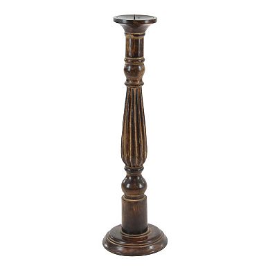 Stella & Eve Traditional Style Turned Column Wood Candlesticks 3-pc. Set