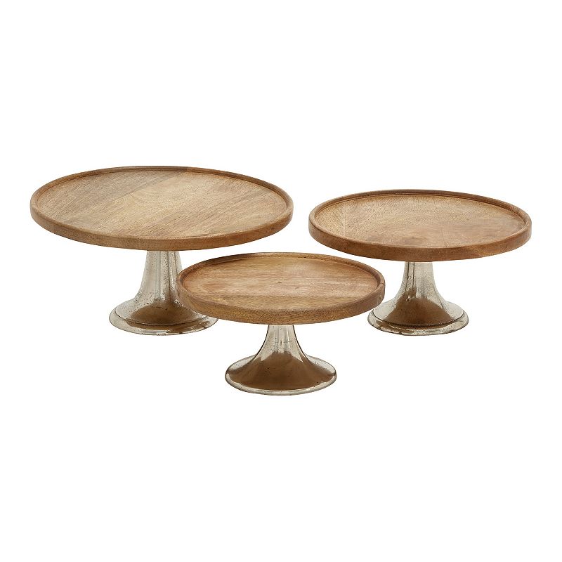 Stella & Eve Cake Stand 3-piece Set, Brown, Small