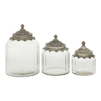 Stella & Eve Traditional Decorative Canister Table Decor 3 pc Set