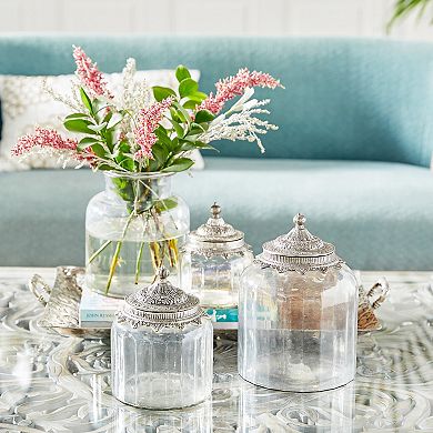 Stella & Eve Traditional Decorative Canister Table Decor 3-piece Set