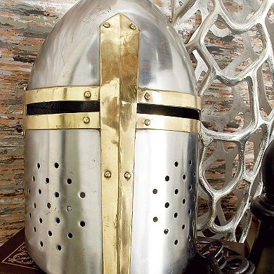 Stella & Eve Eclectic Decorative Crusader Helmet Table Decor