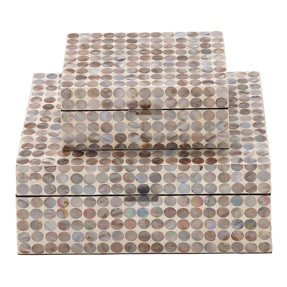 Stella & Eve Contemporary Decorative Box Table Decor 2-piece Set