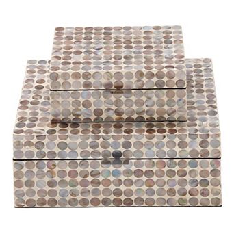 Stella & Eve Contemporary Decorative Box Table Decor 2 pc Set