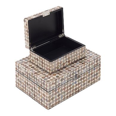 Stella & Eve Contemporary Decorative Box Table Decor 2-piece Set