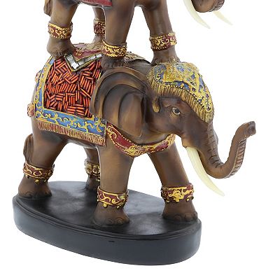 Stella & Eve Eclectic Stacked Elephants Table Decor