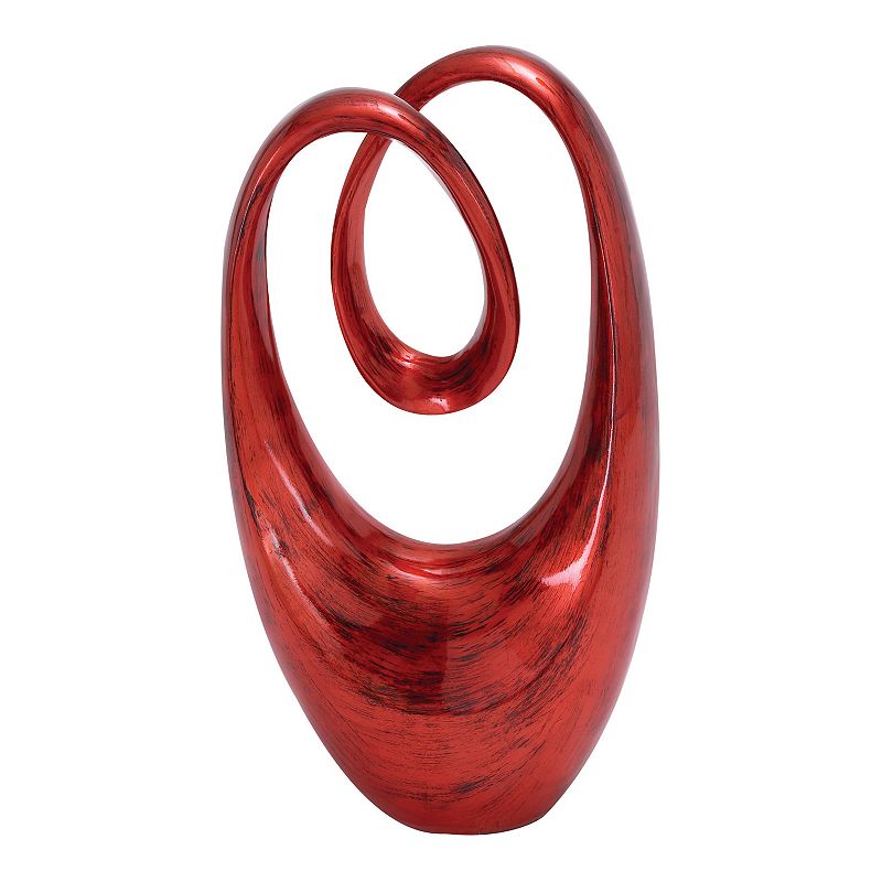Stella & Eve Modern Red Abstract Sculpture Table Decor, Large