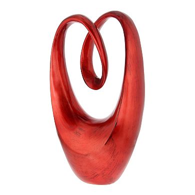 Stella & Eve Modern Red Abstract Sculpture Table Decor